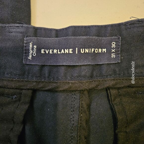 Everlane Uniform Chinos Navy Men's 31 x 30 - Picture 3 of 5